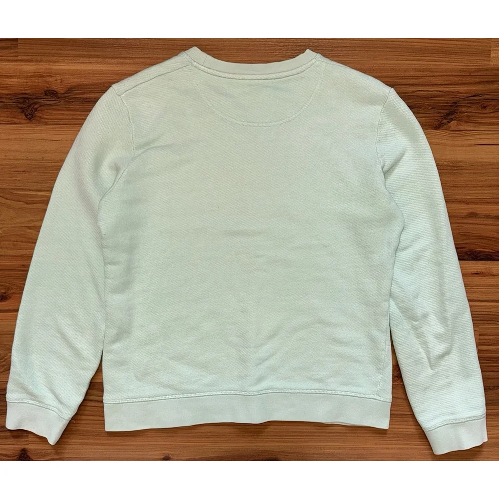 Kenzo Paris Mint Green Logo Sweatshirt Medium Sequin Designer Streetwear - Picture 2 of 8